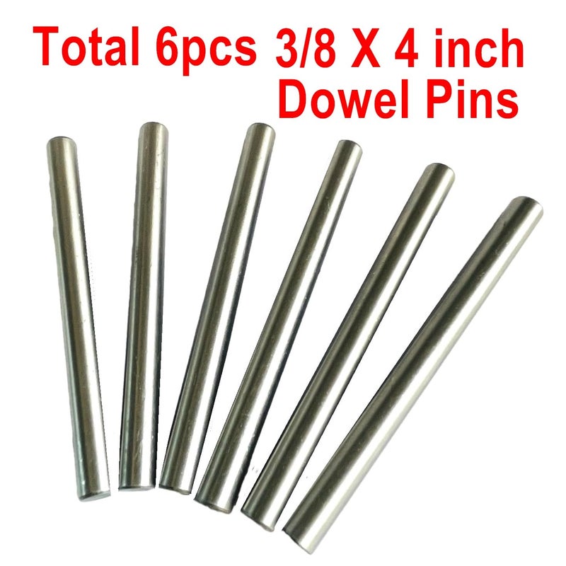 ZDingTech 6pcs 3/8 x 4 Dowel Pins,3/8 inch x 4 inch Metal Dowel pins Shelf Pegs 3/8,Support Shelves,Bearings Alloy Steel Wood Bunk Bed peg - Image 2